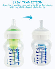 XUNICUTE nipple shows variable-flow design for growing baby’s sipping