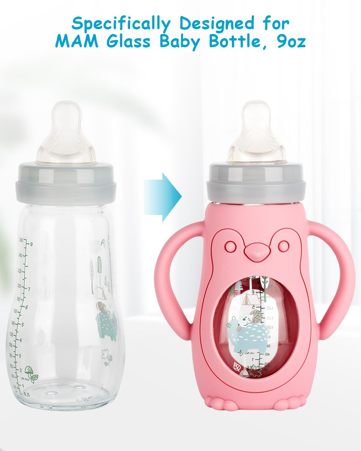 XUNICUTE sleeve dishwasher-safe image emphasizes easy cleaning