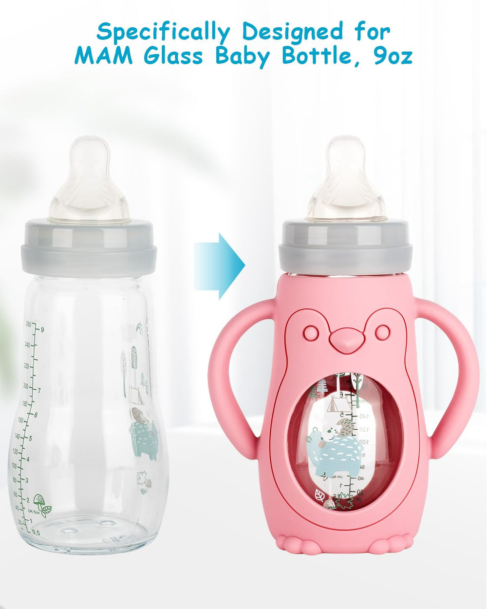 XUNICUTE sleeve dishwasher-safe image emphasizes easy cleaning