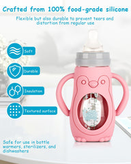 XUNICUTE sleeve green bottle handle improves grip during feeding