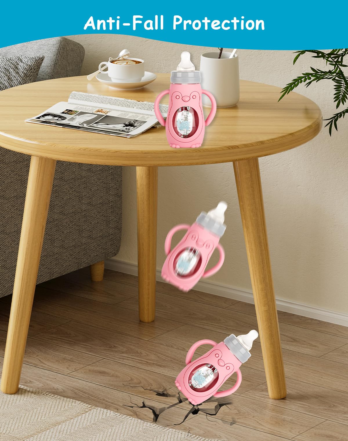 XUNICUTE sleeve silicone insulation keeps milk warm longer