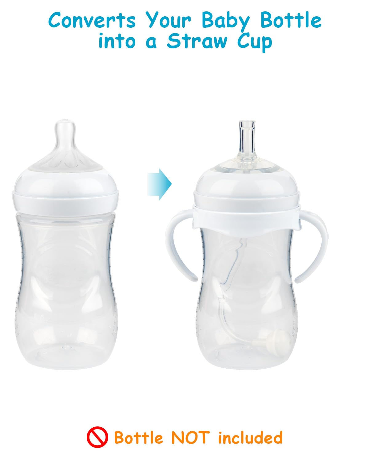 XUNICUTE soft silicone straw spout provides gentle sipping for babies.