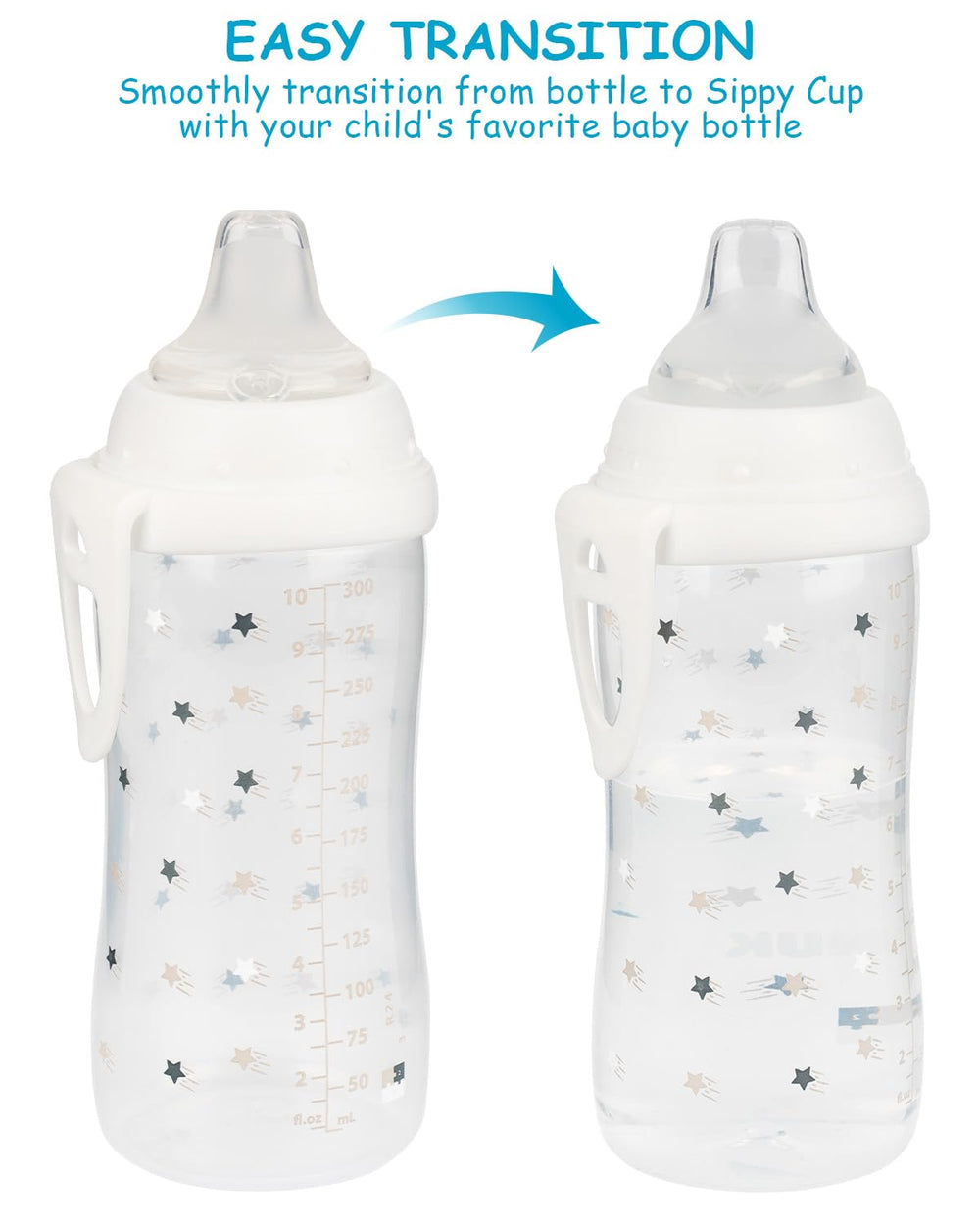 XUNICUTE soft spout closeup shows gum-friendly silicone and leak-resistant sipping