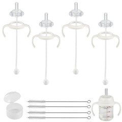 XUNICUTE straw cup conversion kit demonstrates Pigeon compatibility for smooth bottle-to-cup transition.