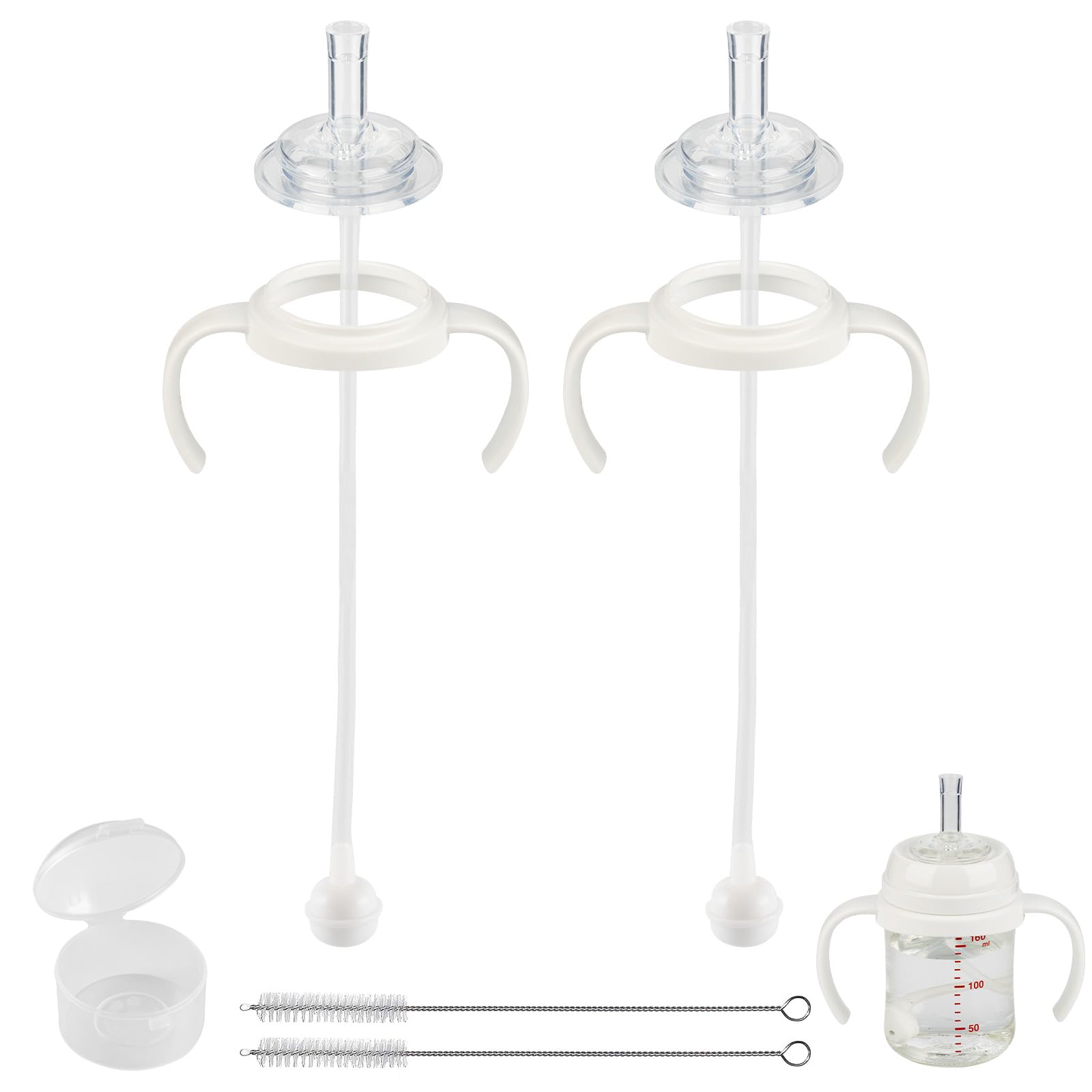 XUNICUTE straw cup soft spout compatibility fits Pigeon bottles for smooth sipping transition.