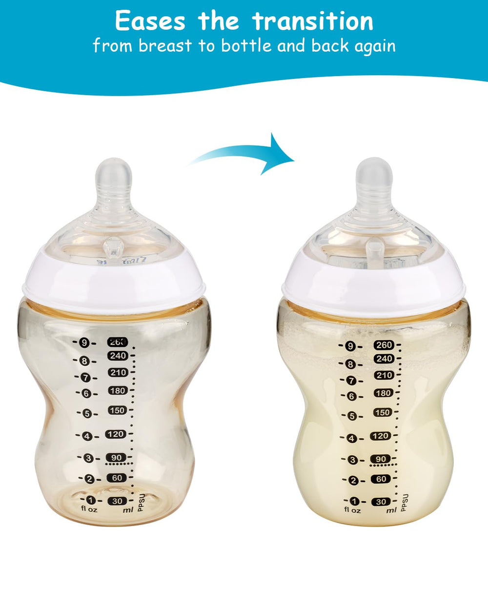 XUNICUTE venting nipple—anti-colic venting system reduces gas during bottle feeds.