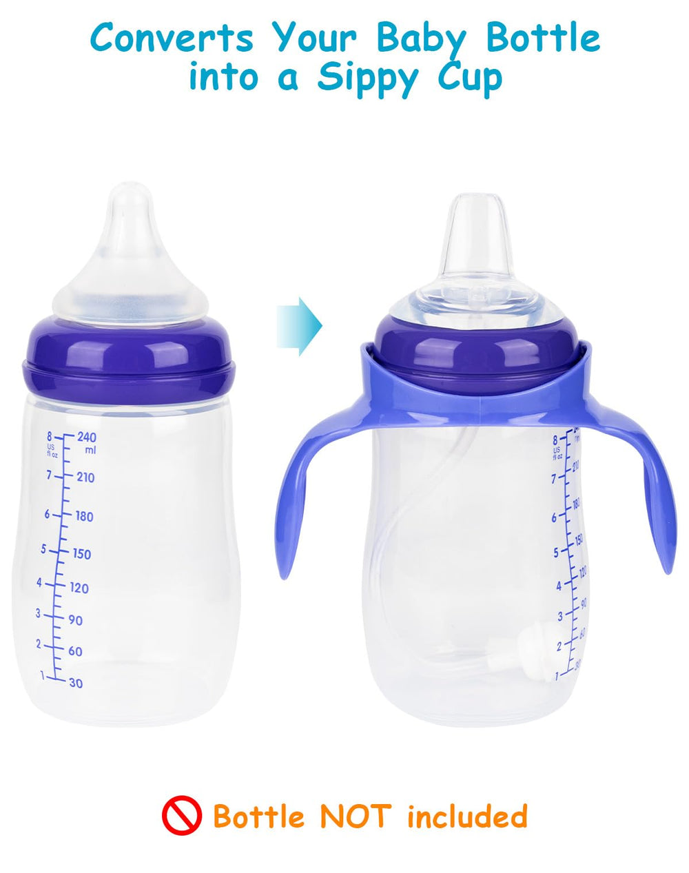 XUNICUTE weighted straw attachment demonstrates stable flow for on-the-go sipping.