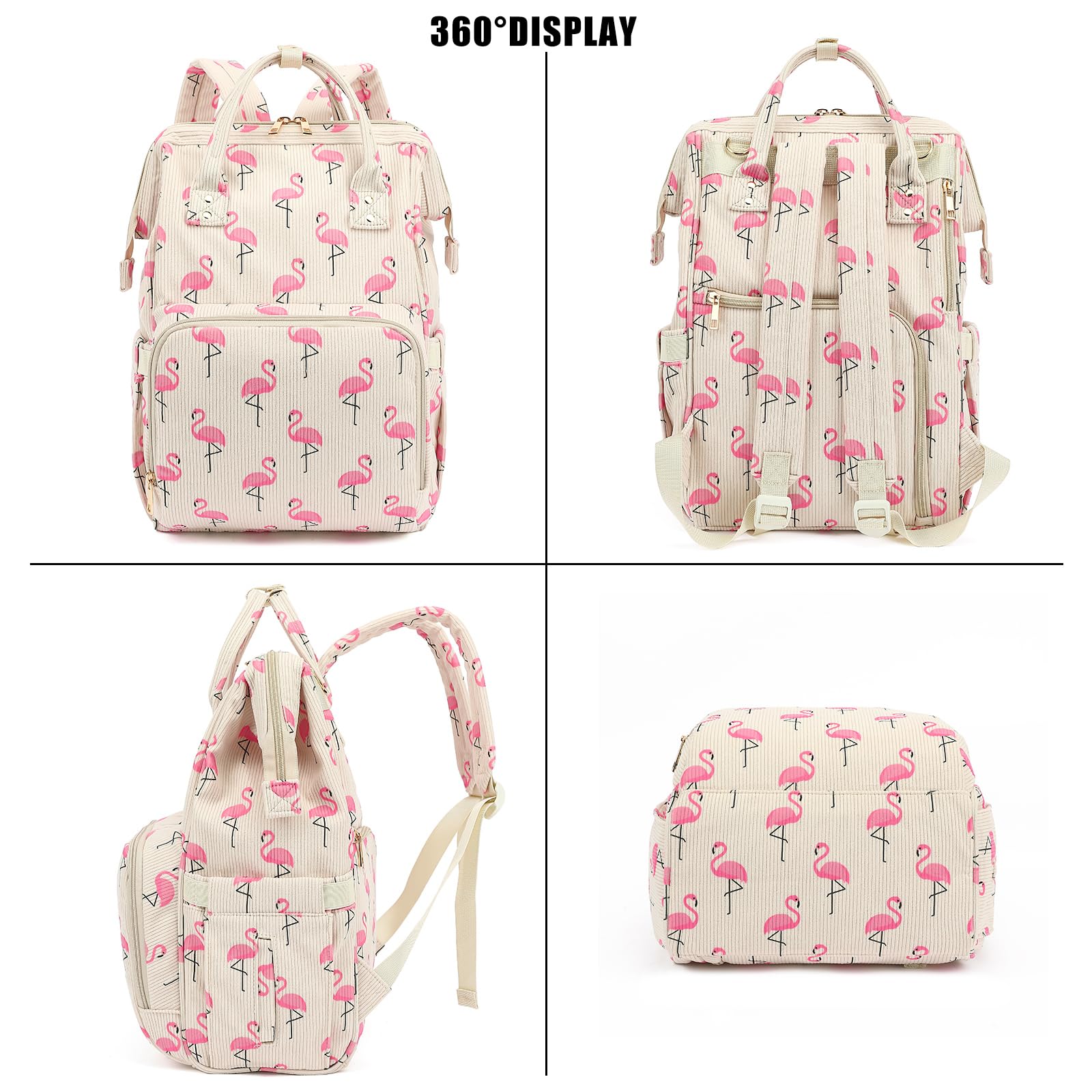 Xunteny corduroy diaper bag urban-chic style for moms and kids on the go.