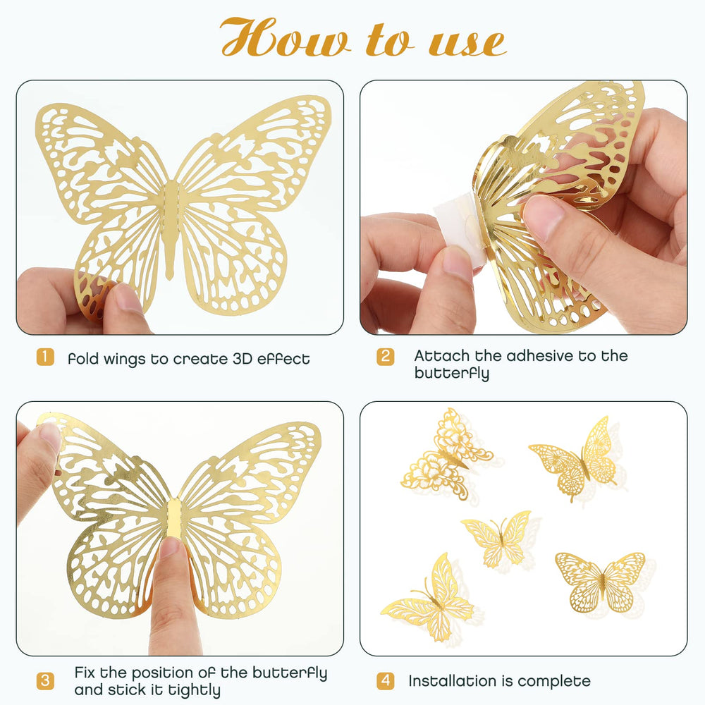 XUNXMAS dorm bedroom butterflies provide stylish decor for parties and photo backdrops.