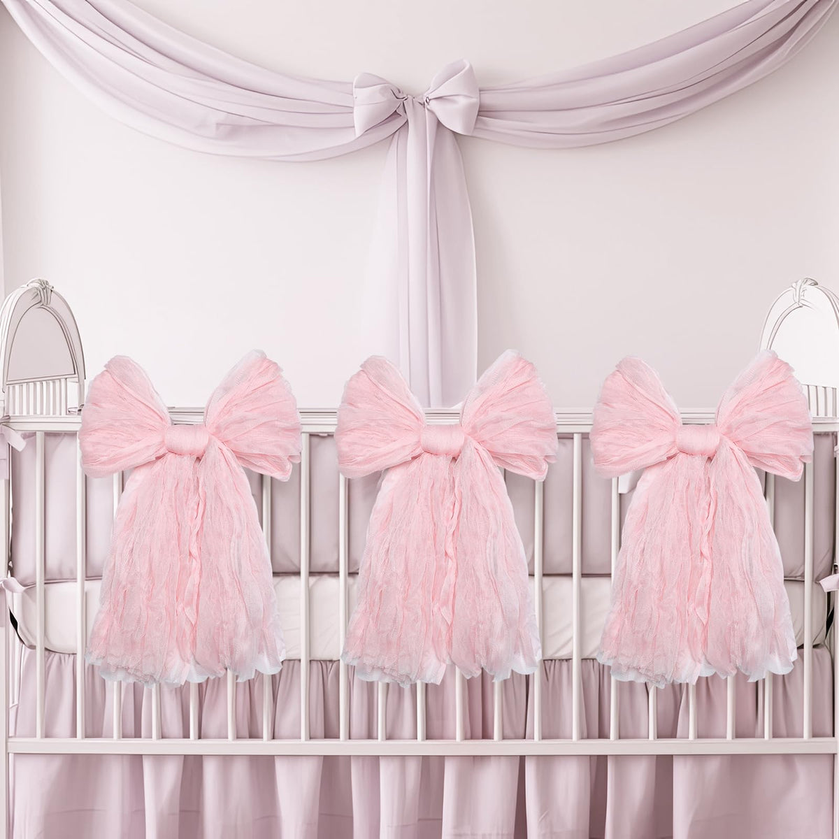 XunYee 3-pack large pink bows on wall decor enhance celebrations