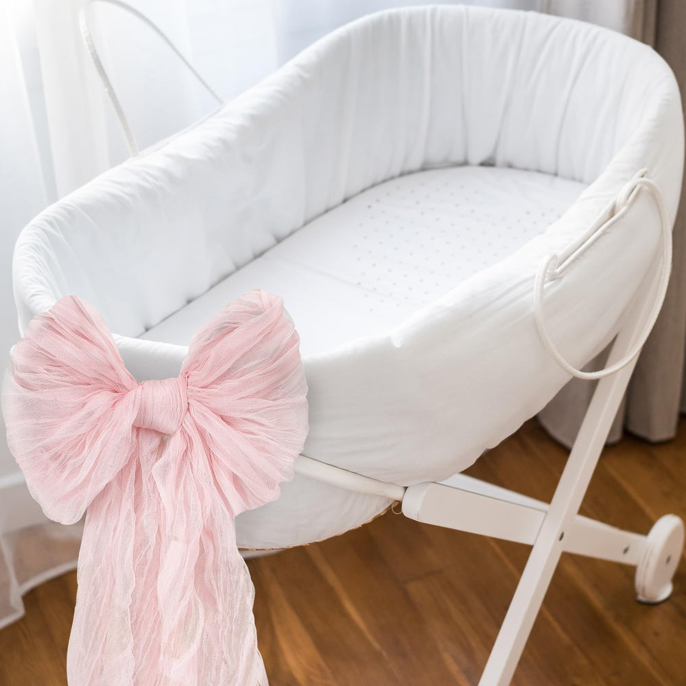 XunYee pink bows decorate party setups on stairs, walls, or doors