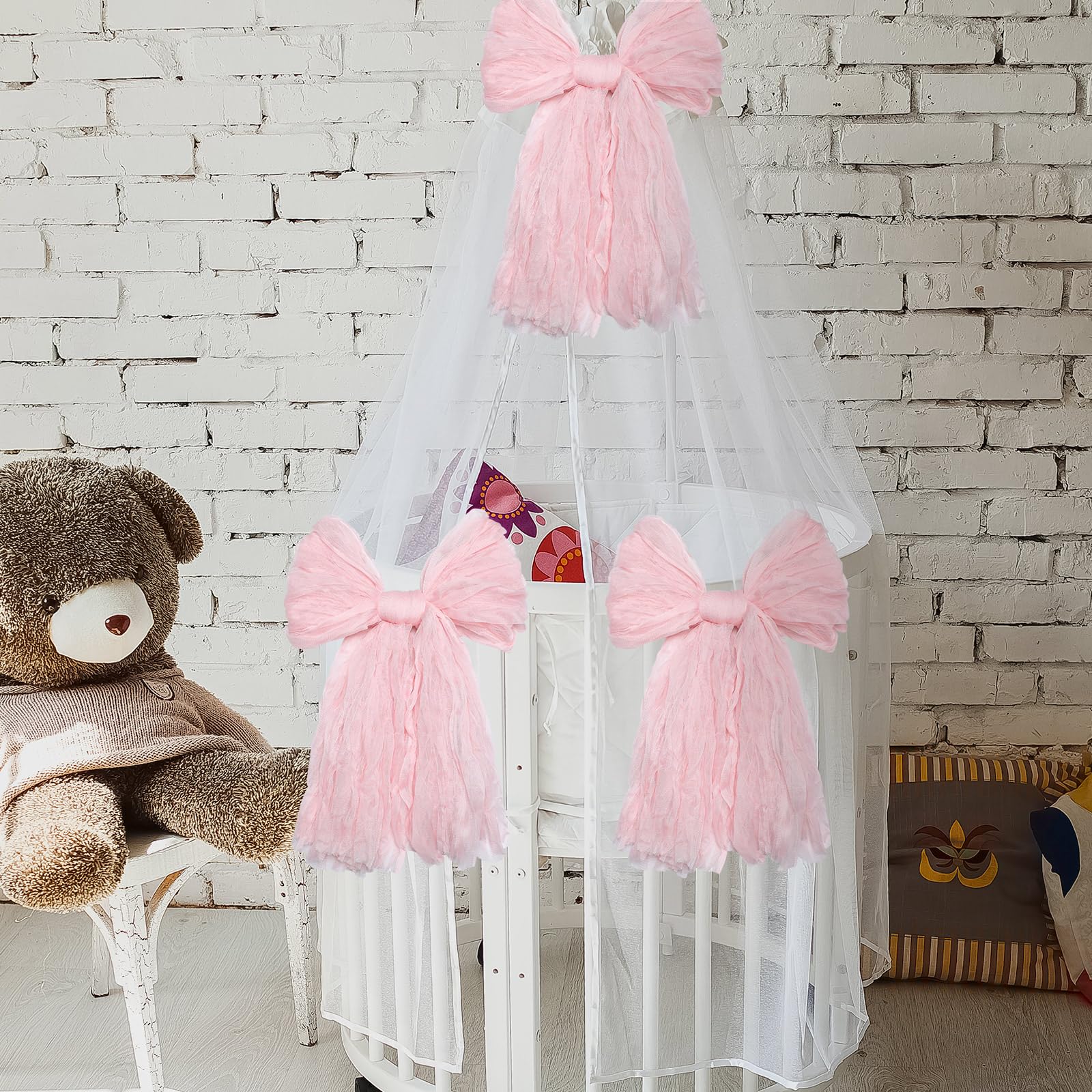 XunYee large pink bows suit weddings, baby showers, and birthdays