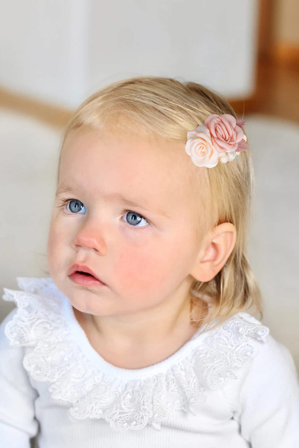 XuoAz baby flower hairclip pack3 style2 shows secure clip for tangle-free styling