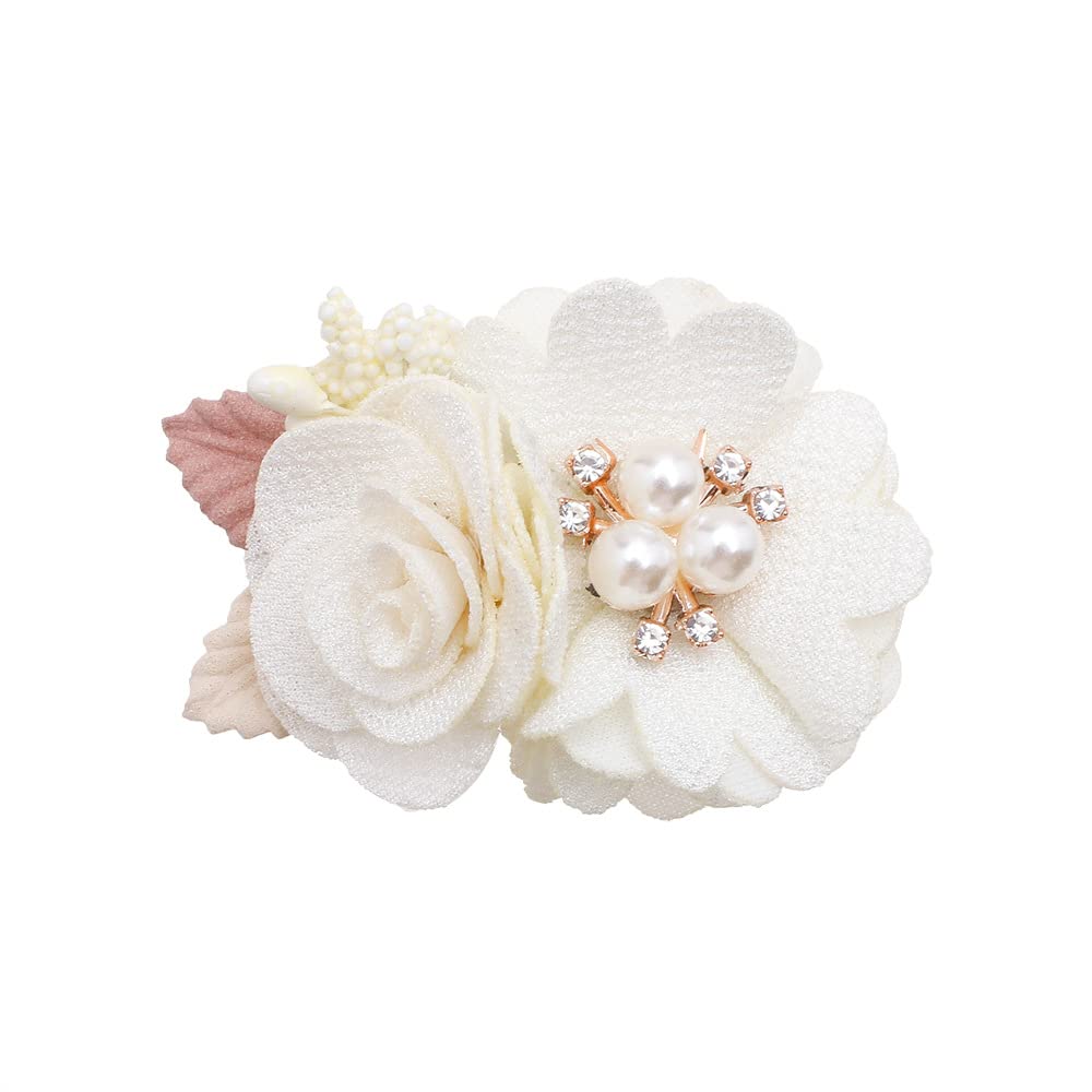 XuoAz baby flower hairclip worn as a photo prop for keepsake images