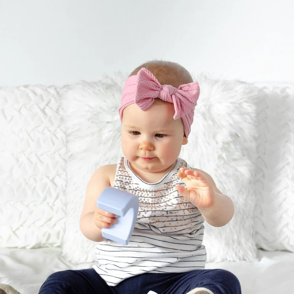 XuoAz baby girls bow flora headband elastic fit grows with baby