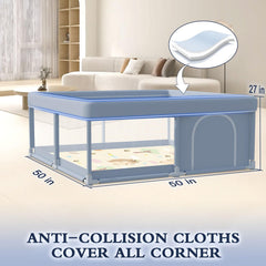 XVISHX 50x50 playpen 360-vision view lets you monitor your child from any angle