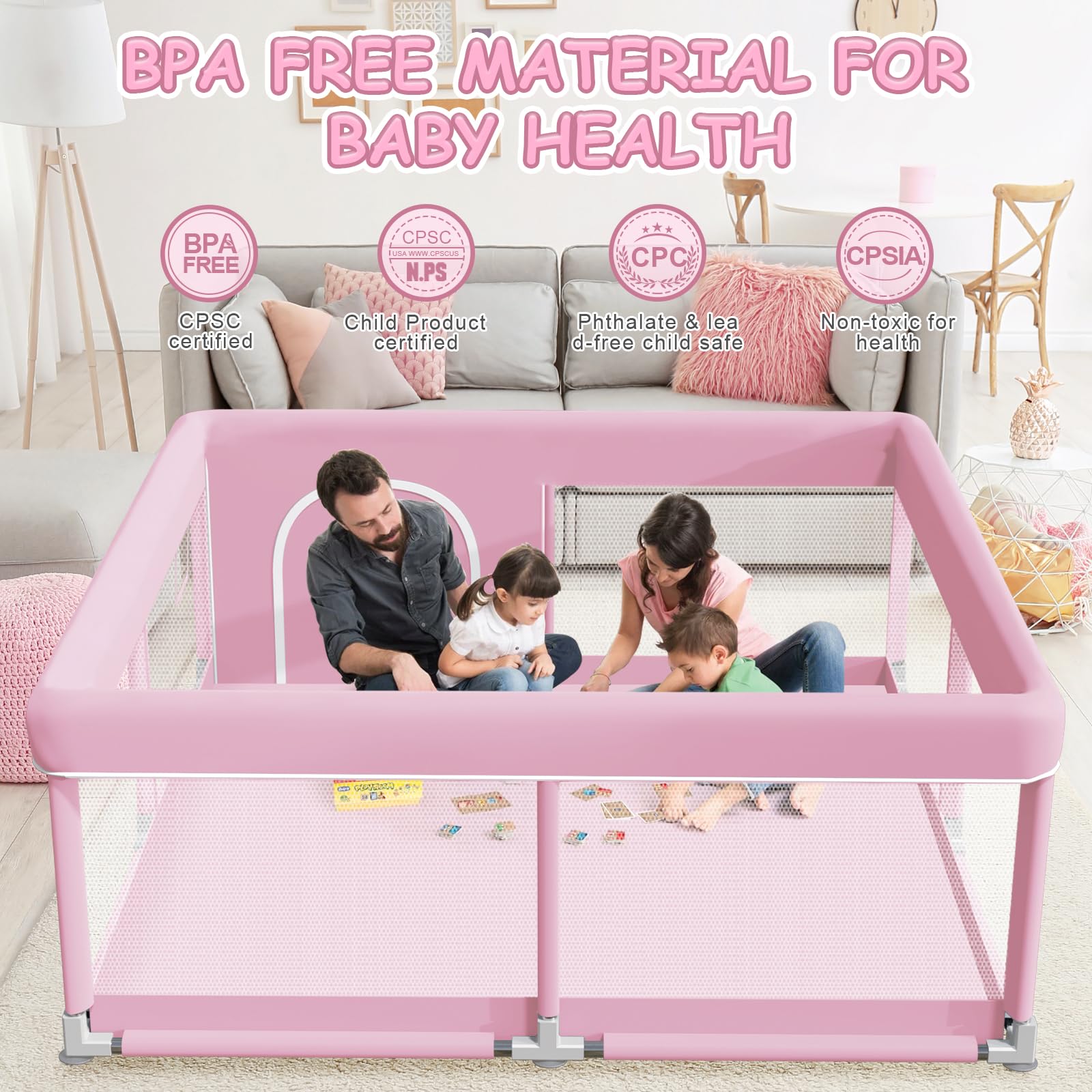 XVISHX BPA-free frame emphasizes safe, sturdy play sessions.
