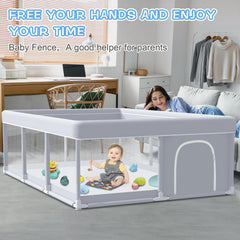 XVISHX Baby Playpen skin-friendly fabric for gentle touch and spill resistance