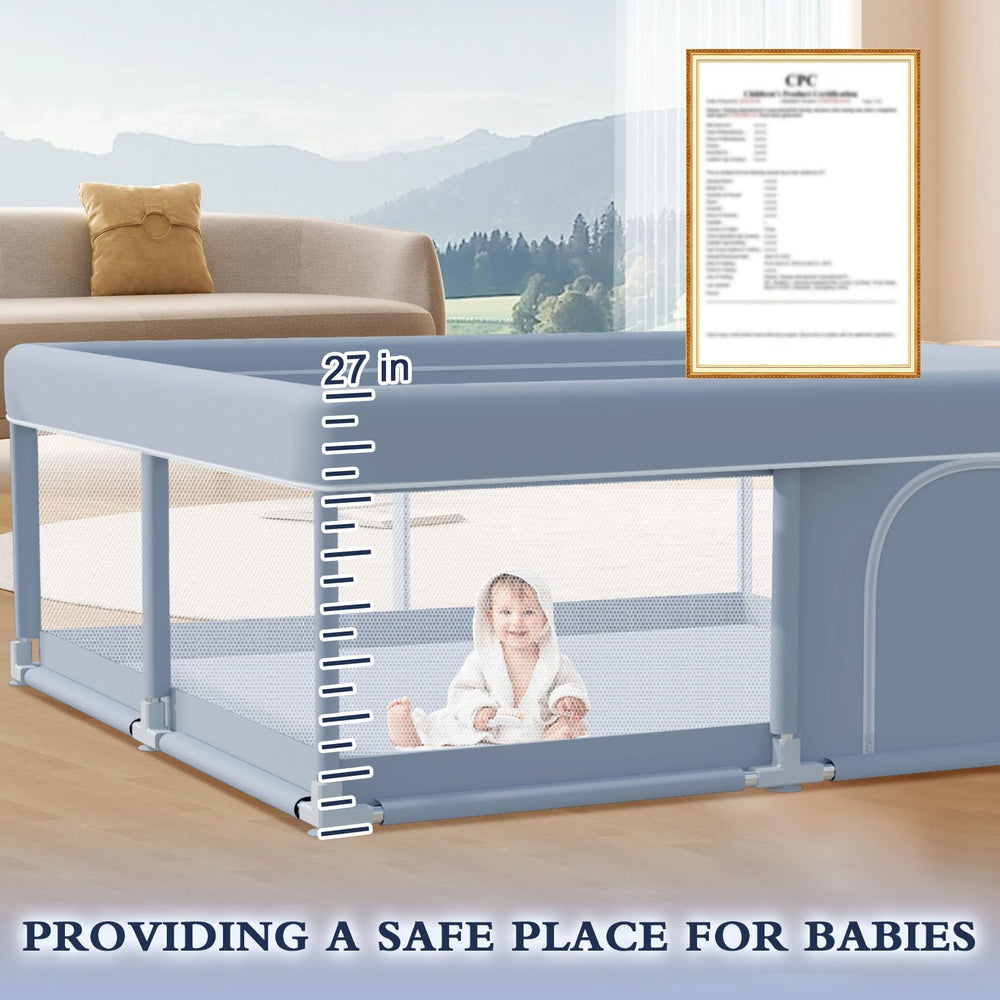 XVISHX playpen 360 degree vision supports easy supervision from any room.