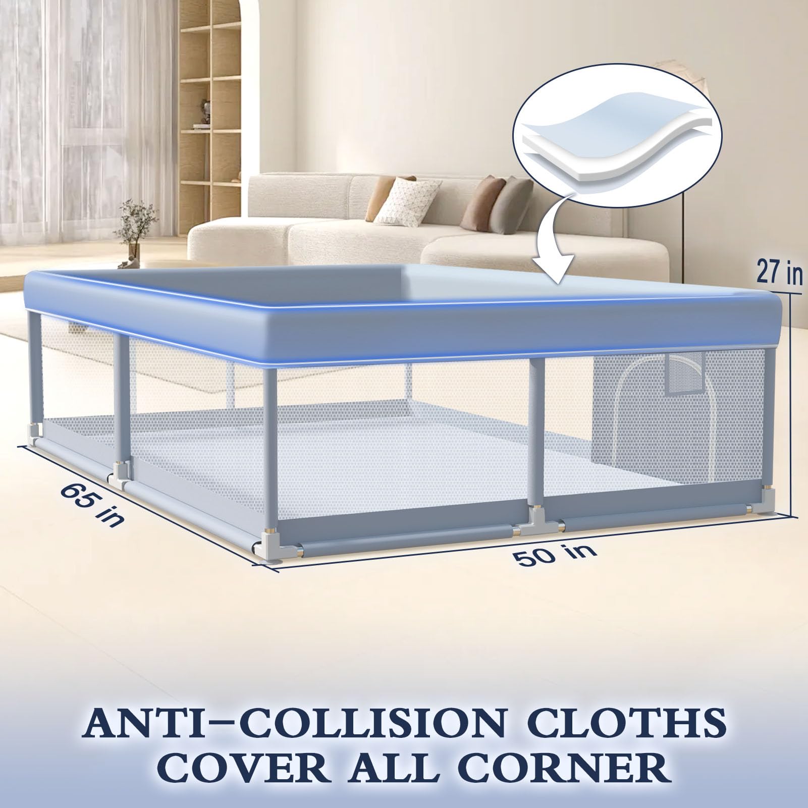 XVISHX BPA-free frame with non-slip base cups for stable indoor-outdoor use