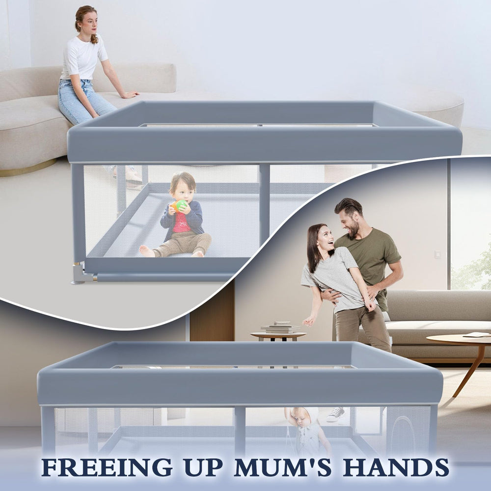 XVISHX easy-assembly playpen for quick setup and compact storage