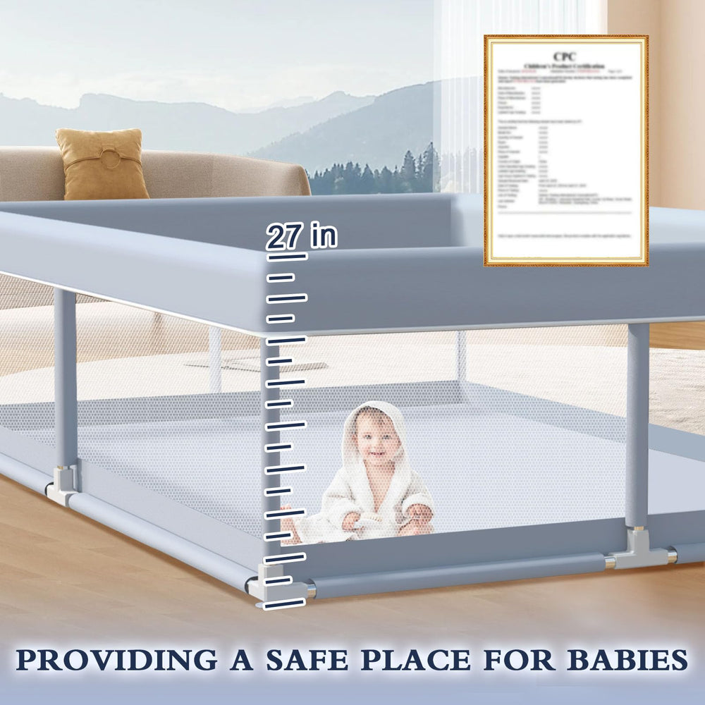 XVISHX playpen skin-friendly fabric offers comfortable, safe play sessions for babies