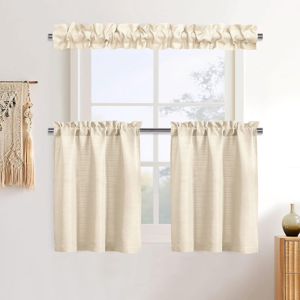 XWZO Sleeve Topper footer-ruffle-detail provides balanced finish and soft privacy in living spaces
