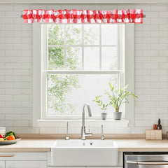 XWZO sleeve topper header-ruffle detail showcases 1-inch ruffles for cozy kitchen décor