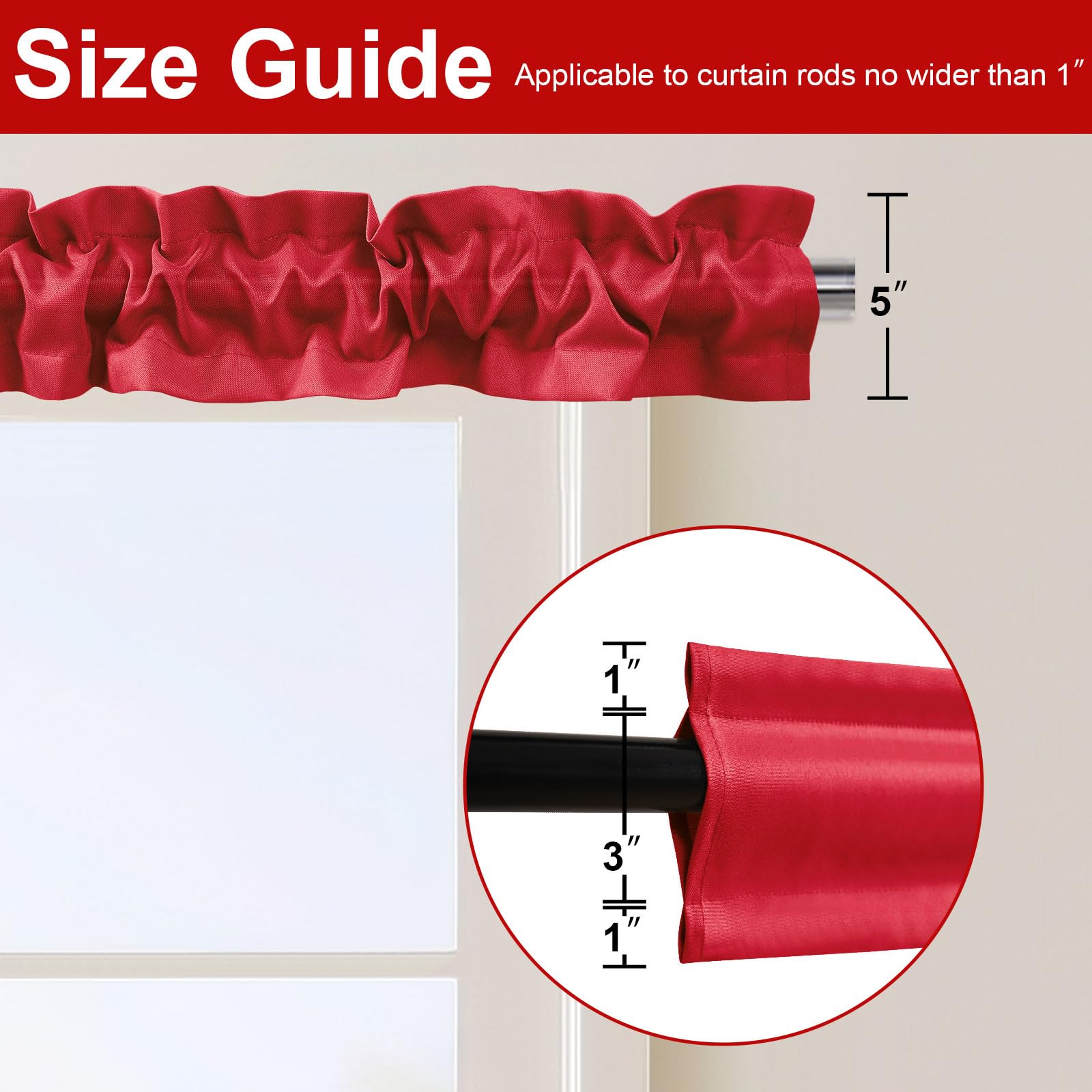 XWZO Sleeve Topper red 58x5 pole-pocket demonstrates universal-fit for most rods.