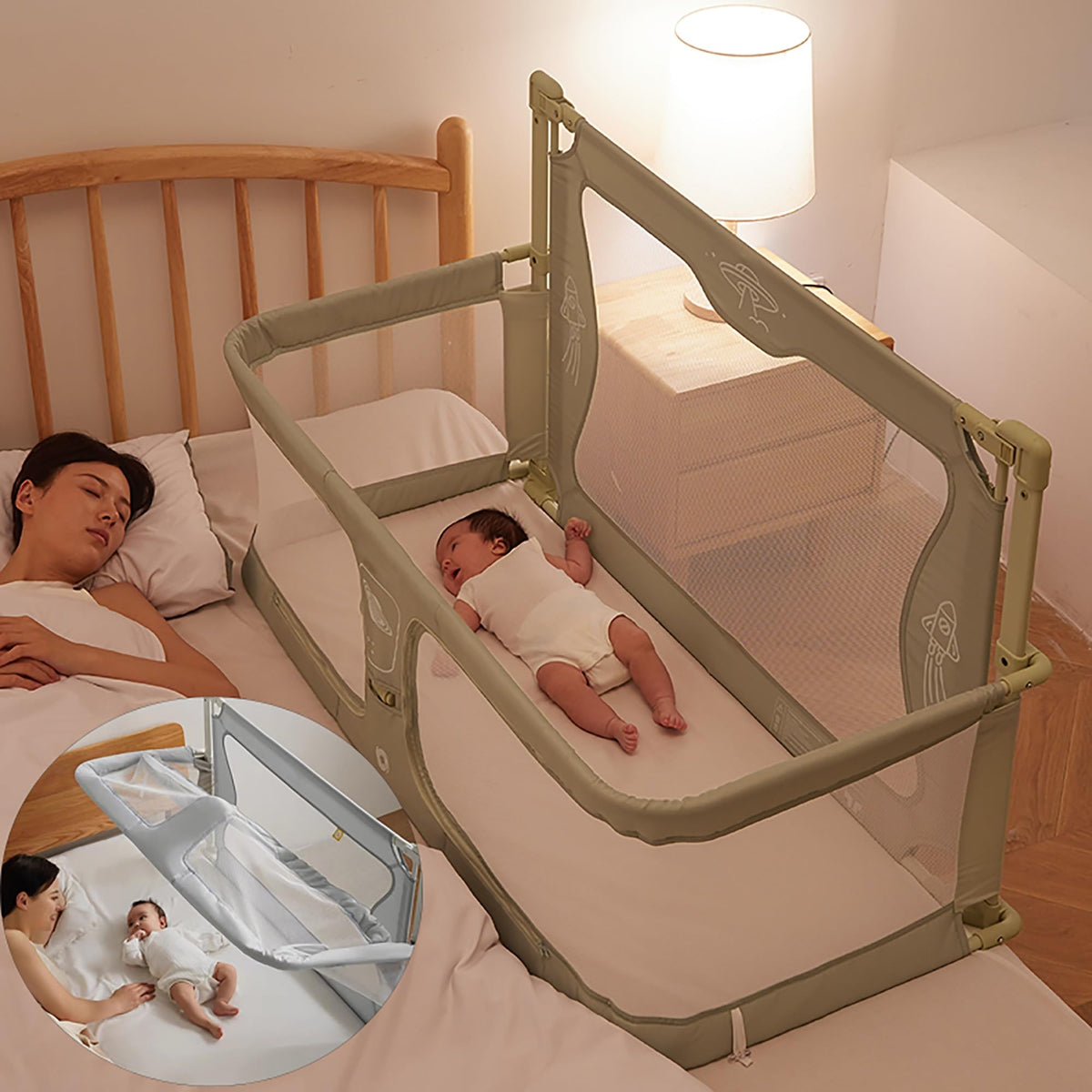 XYLDGPTL 3in1 baby bassinet bedside sleeper beside the bed for secure closeness