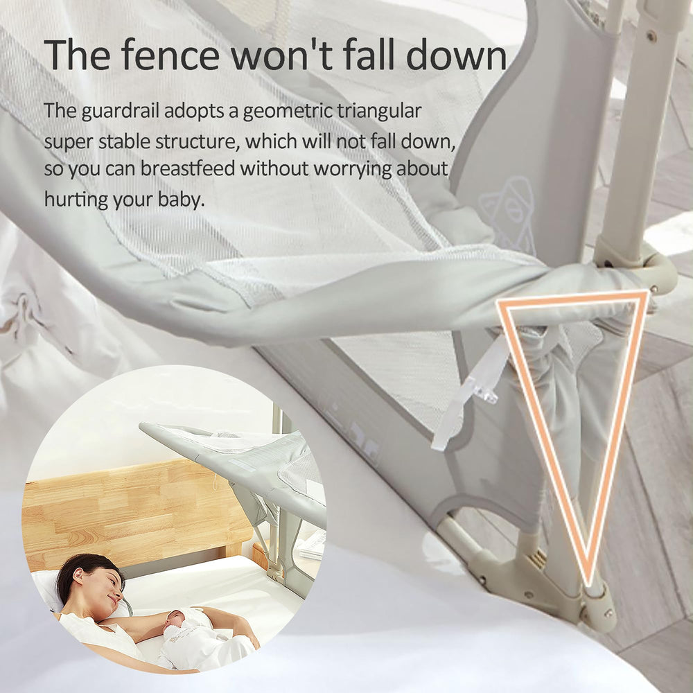 XYLDGPTL safe enclosure design reduces concerns during co-sleeping with baby