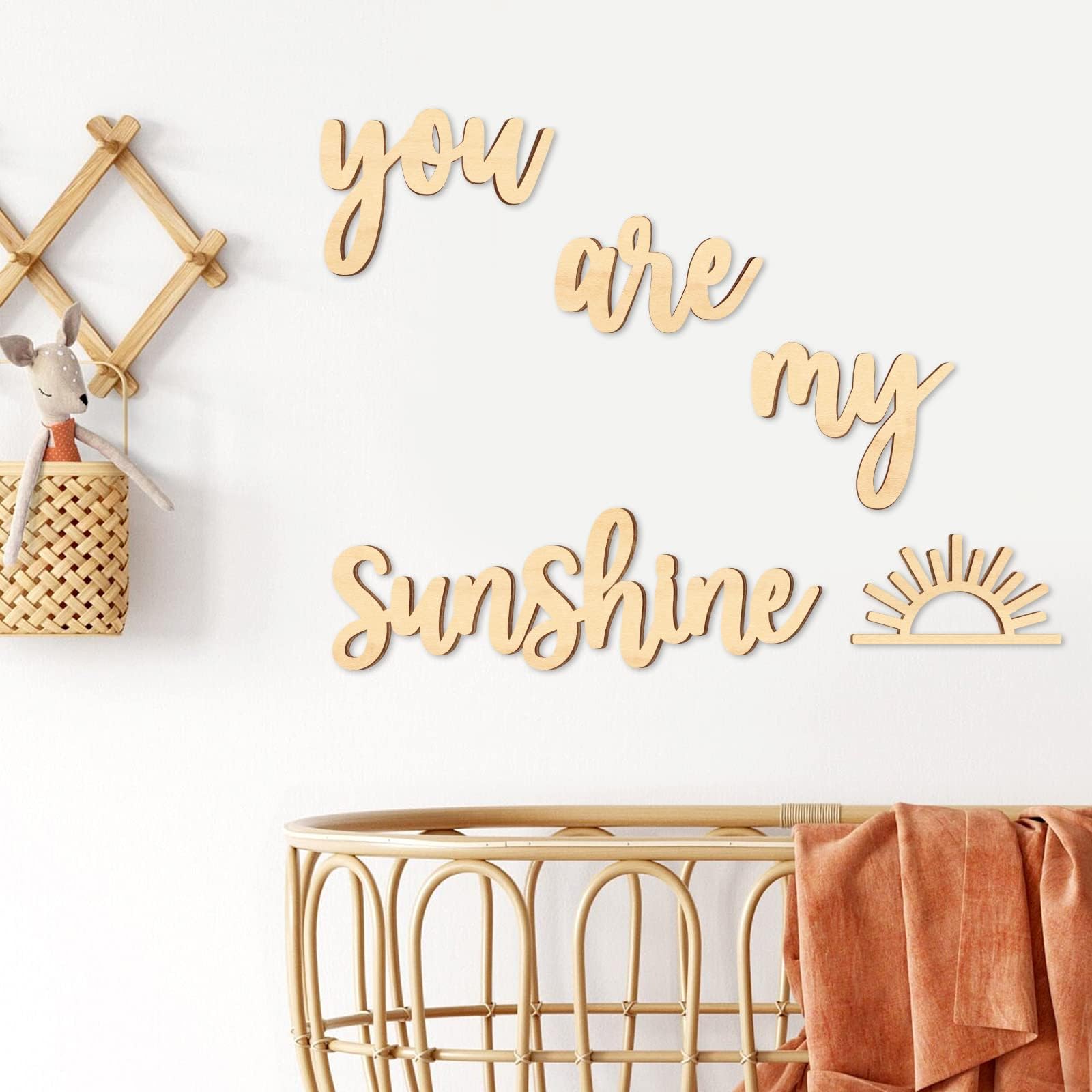 Xylolfsty You Are My Sunshine wall decor 5-piece set for cozy nursery ambiance