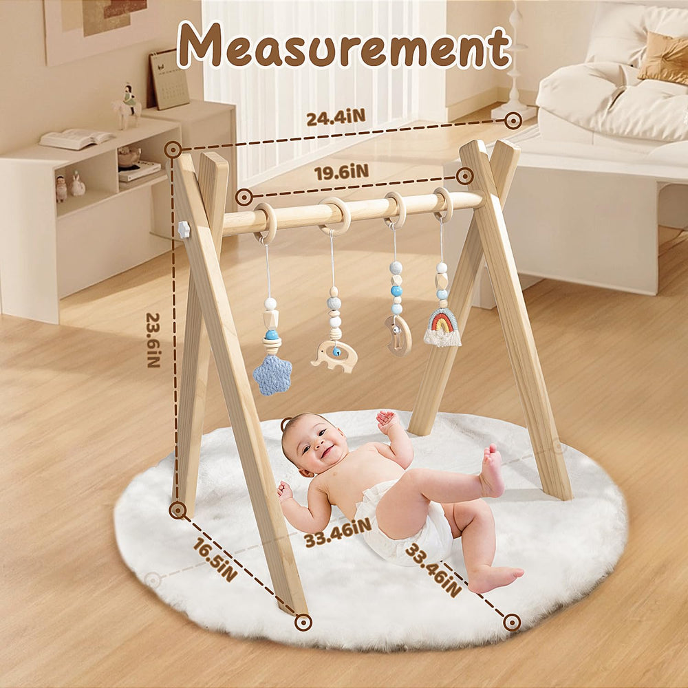 XYMERO foldable gym saves space in nursery and small rooms.