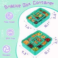Xyptorix adjustable-dividers demonstrate flexible storage for a variety of snacks.