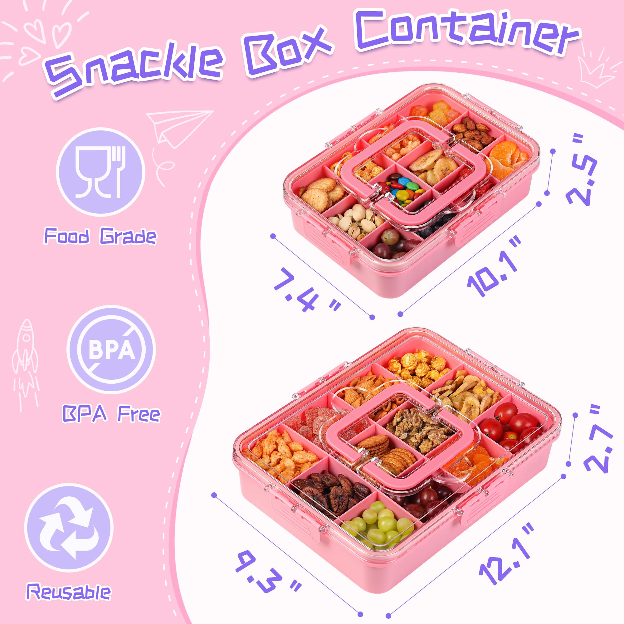 Xyptorix snack box container dishwasher-safe for easy cleanup after activities.