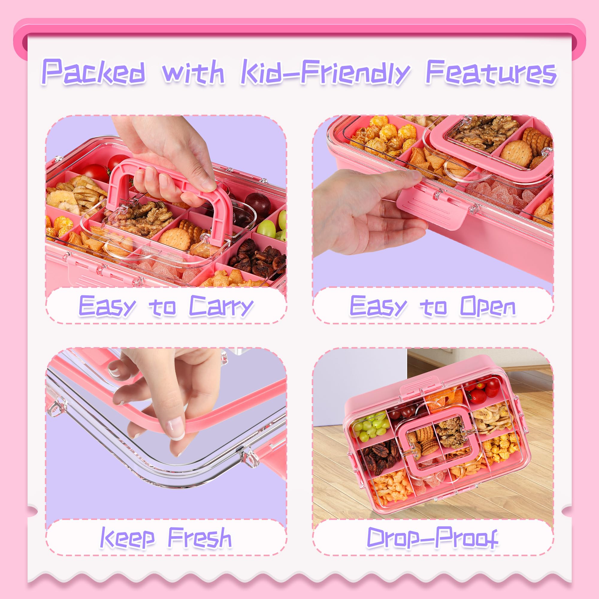 Xyptorix snack box container drop-proof corners endure daily bumps.