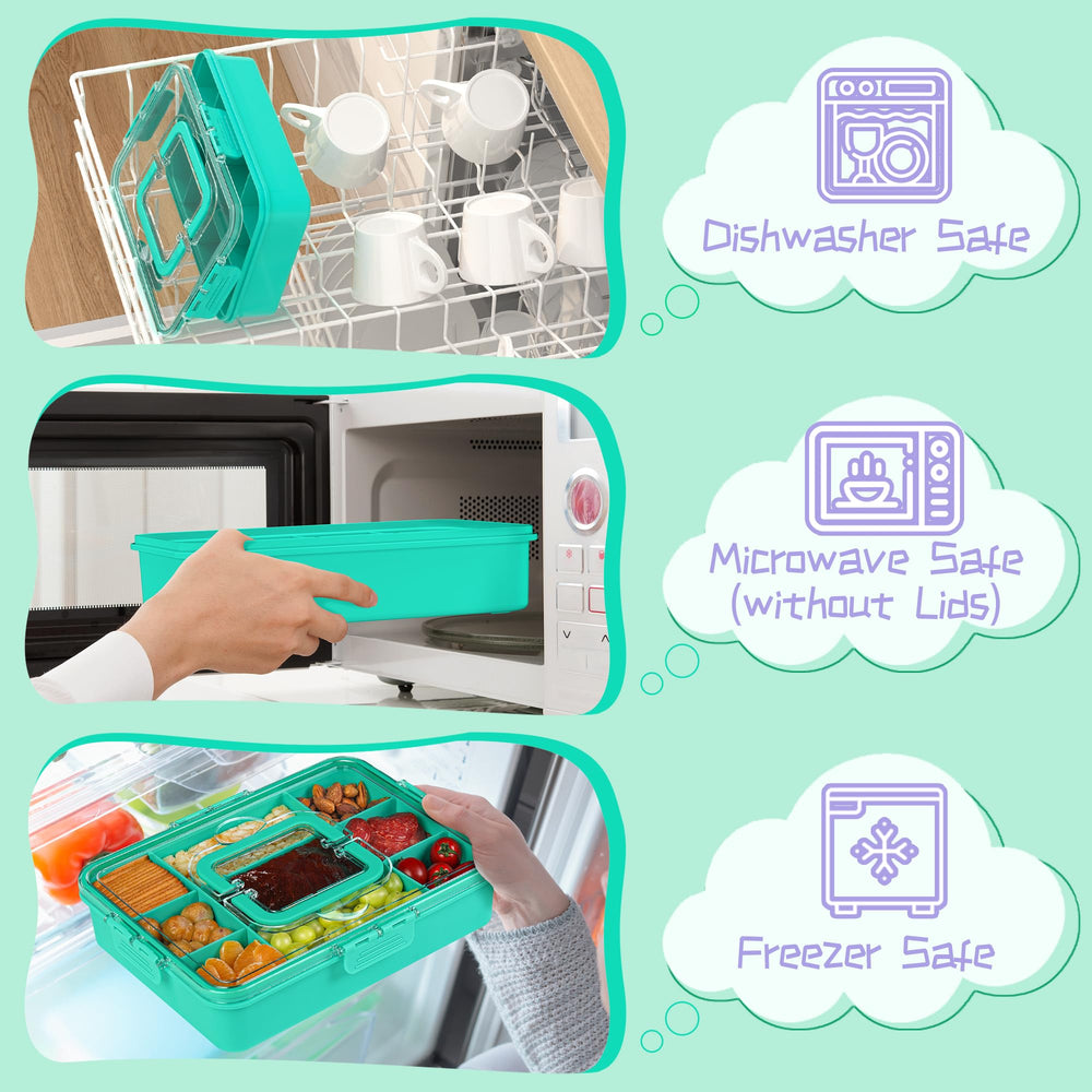 Xyptorix snack box dishwasher-safe design simplifies cleanup after meals.
