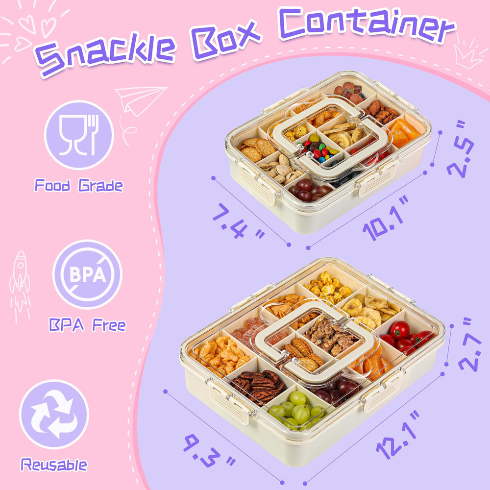 Xyptorix Snack Box dividers adjustable to customize snacks