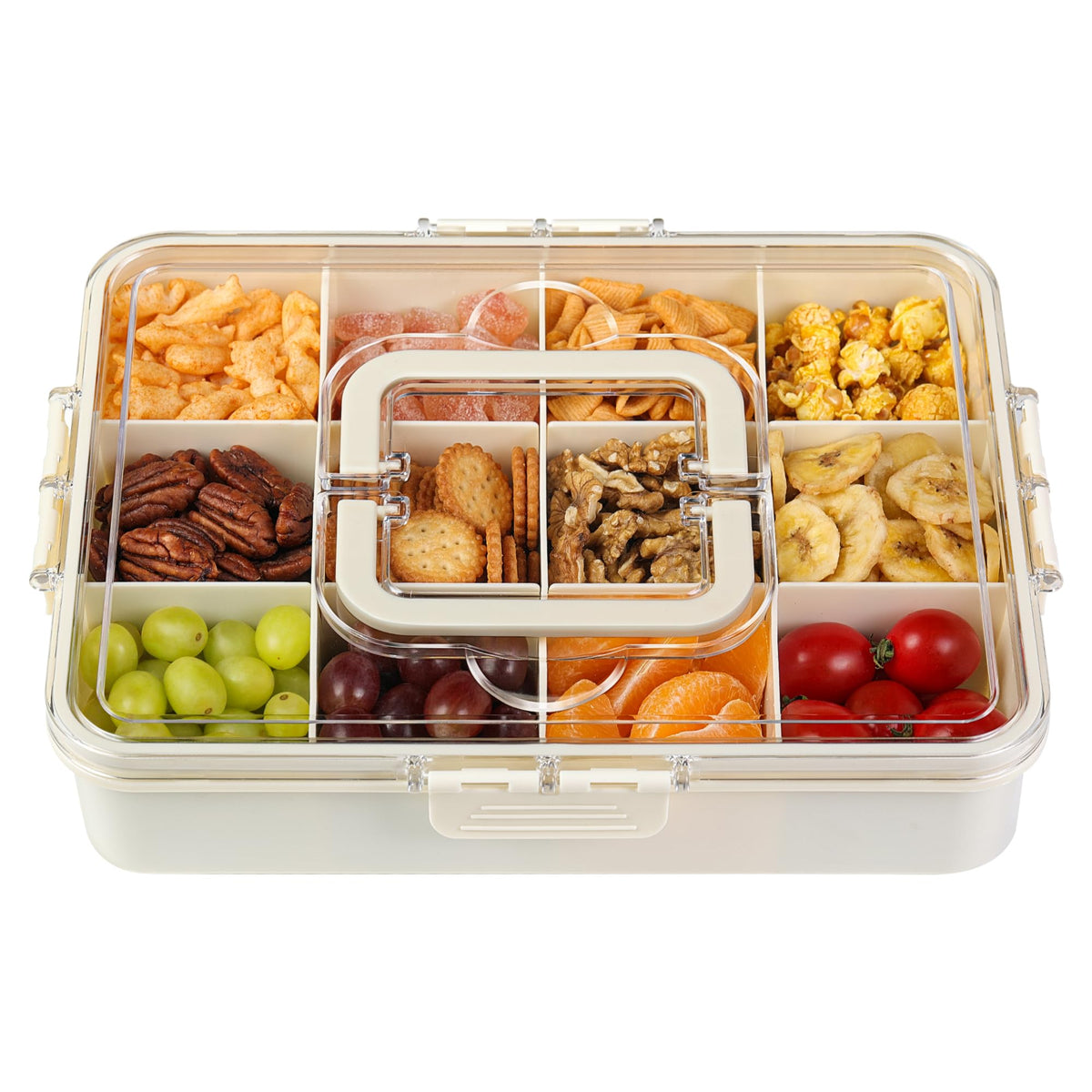 Xyptorix snack box for kids with adjustable dividers for organized snacking.
