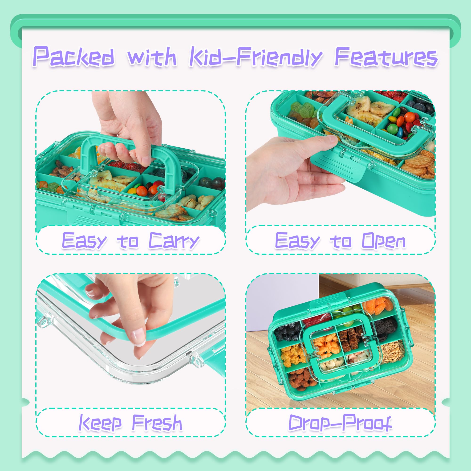 Xyptorix Snack Box has a portable handle for quick carrying