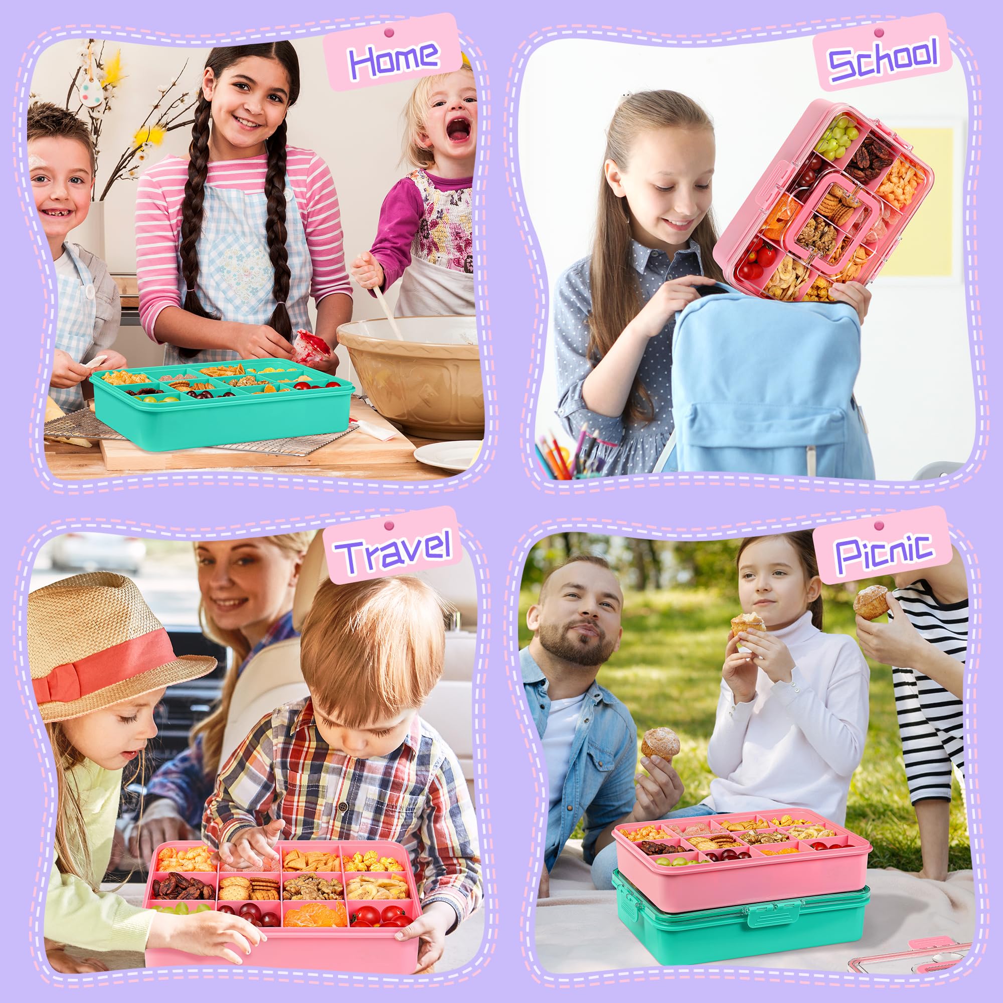 Xyptorix snack box is ideal for travel, picnics, and school lunches.