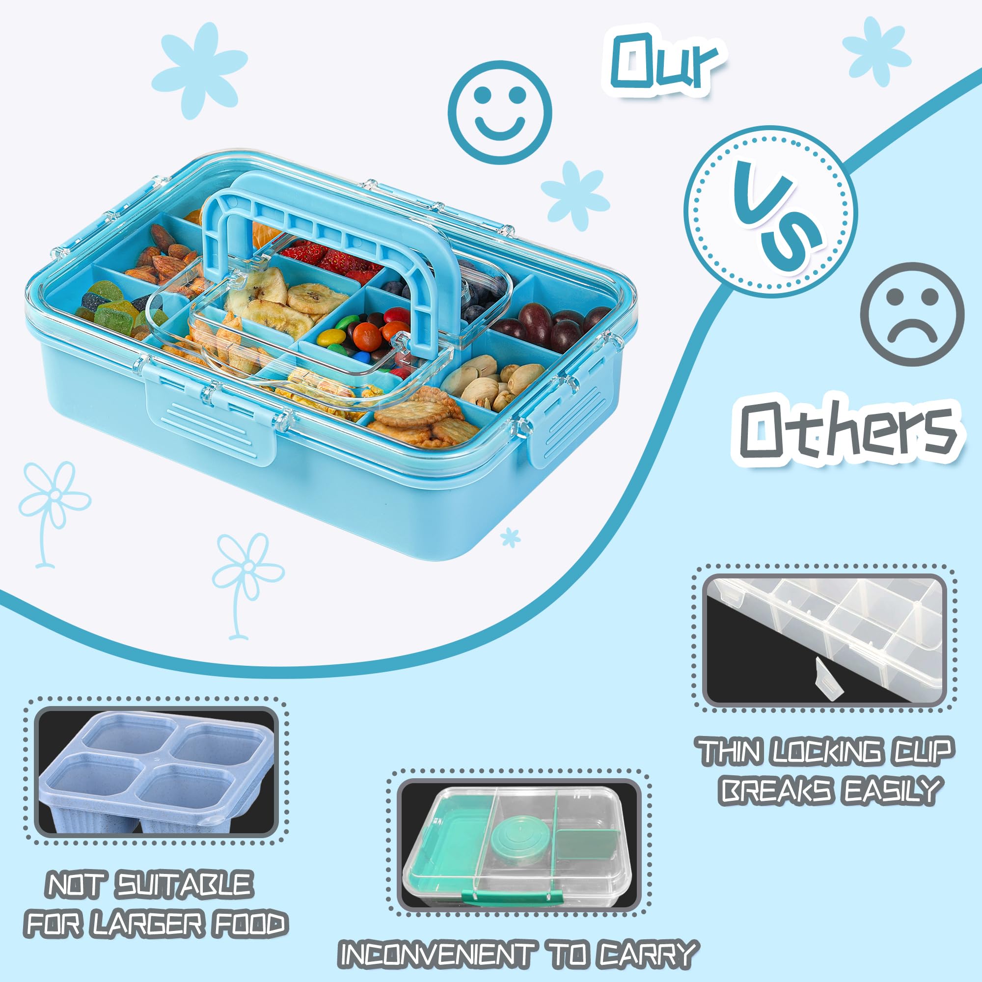 Xyptorix Snack Box various-uses-travel-picnic suits school, travel, camping and more