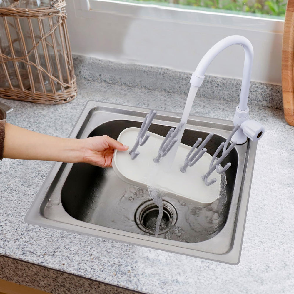 XYW bottle drying rack close-up shows BPA-free materials for safe drying.
