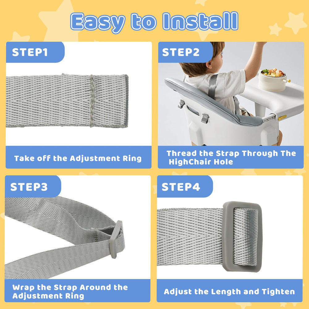 XZESH High Chair Straps machine washable for simple cleaning