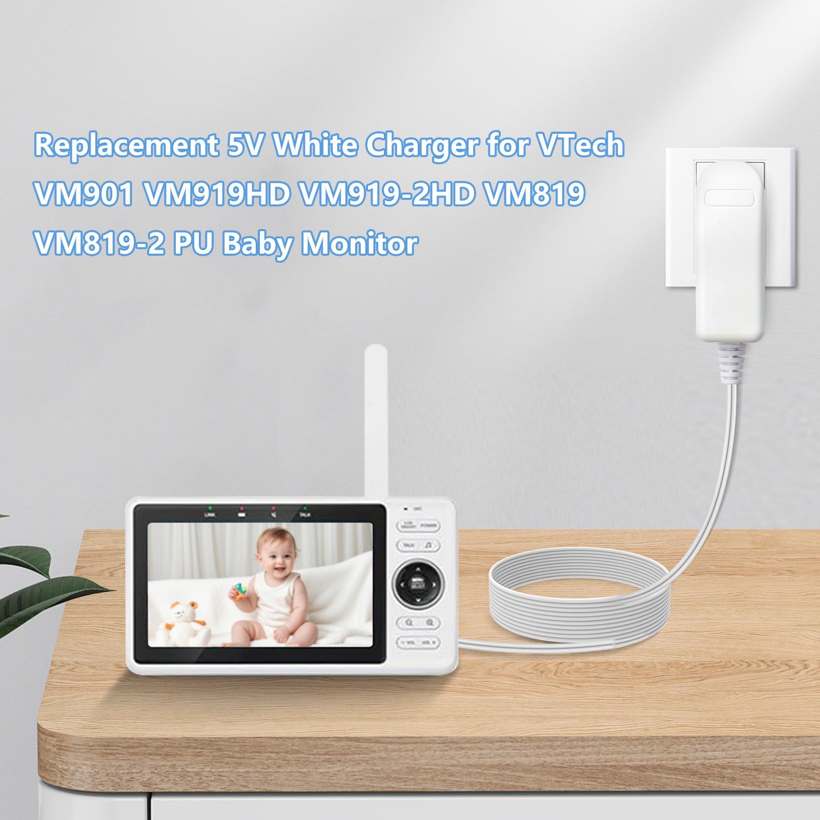 XZGm cord showing VM819-2HD compatibility for continuous monitoring