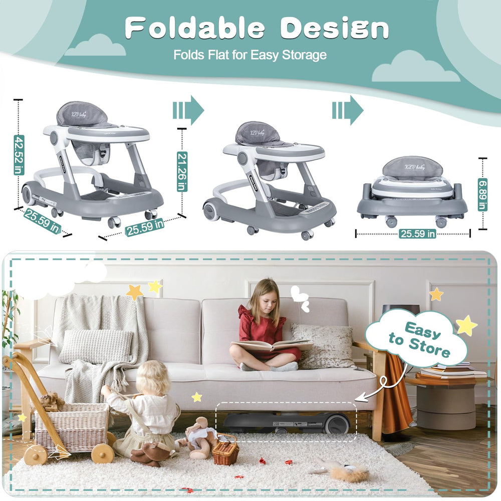 XZV Baby Walker breathable linen seat provides comfortable seating
