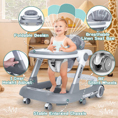 XZV Baby Walker mute wheels enable quiet, distraction-free movement