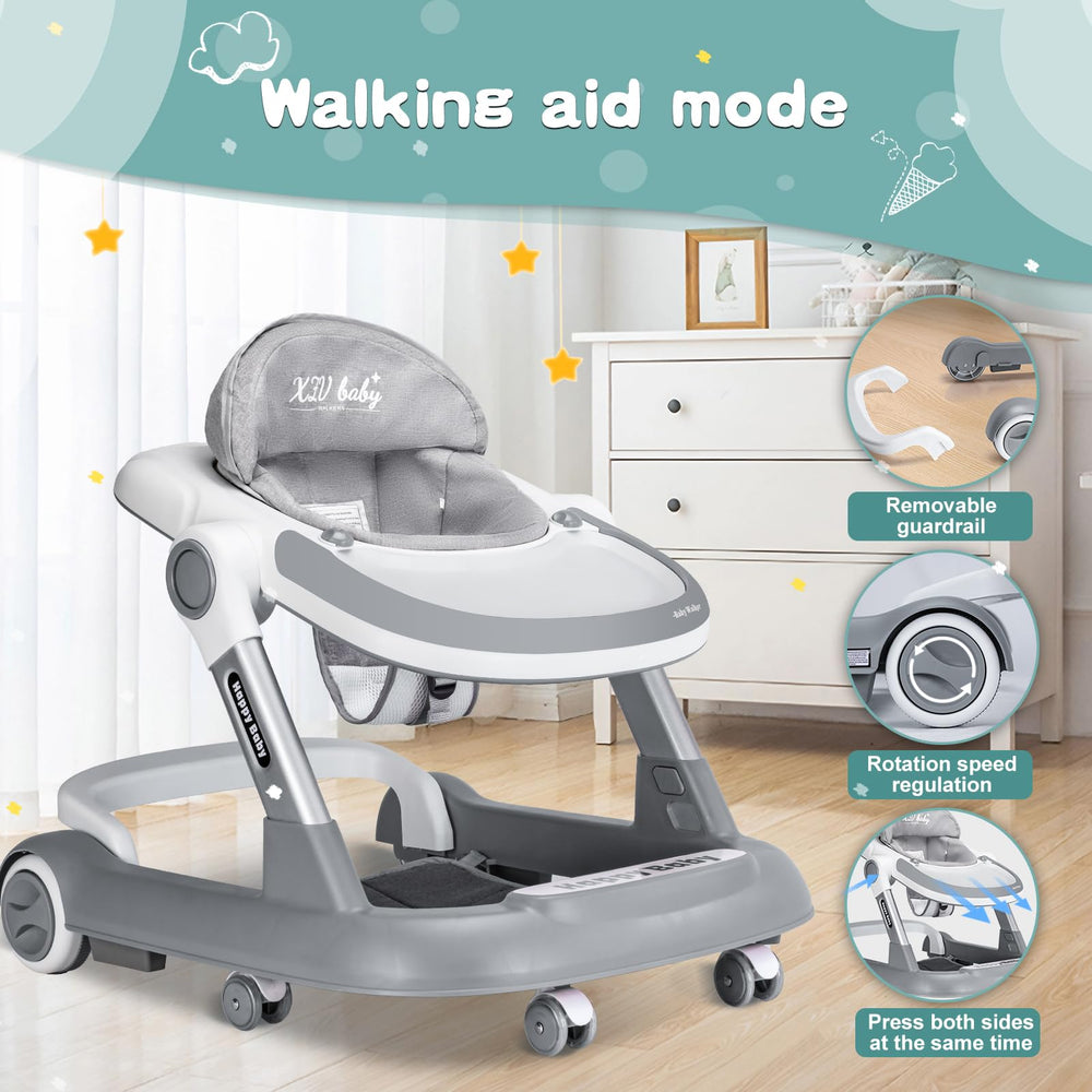 XZV Baby Walker reinforced aluminum frame boosts durability