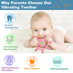 Y YOFUN teether USB rechargeable front view with cord