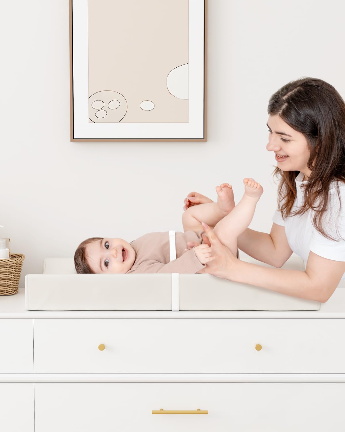 YACODAVO off-white color complements nursery decor and tables.